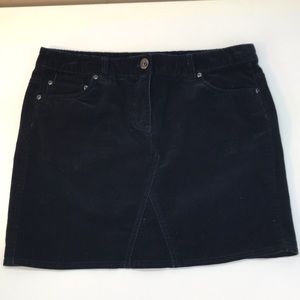 KENAR Navy Corduroy Mini Skirt Size 10